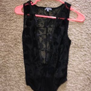 Black lace bodysuit